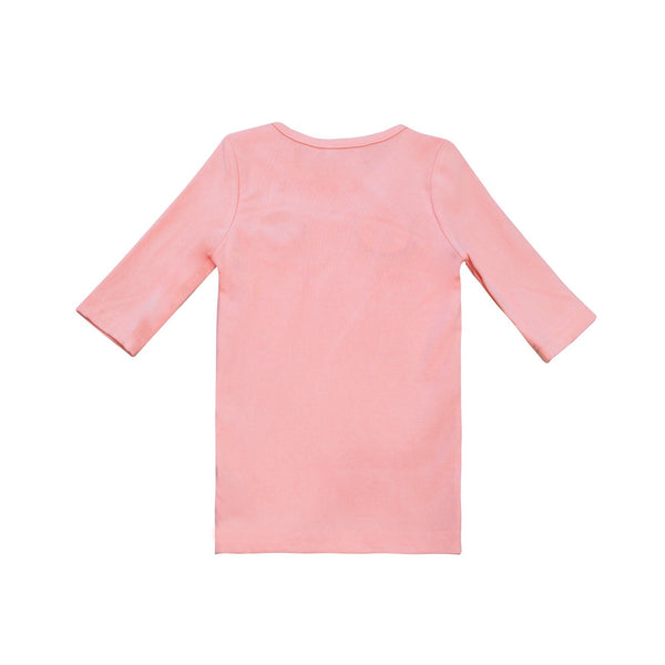 Nounelle Stamp Tee Coral- 3/4 sleeve