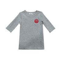 Nounelle Stamp Tee Grey- 3/4 Sleeves