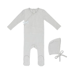 Minilabel Sea Blue Circle Wrapover Pointelle Footie and Hat-Boys