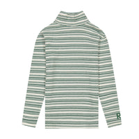 Retrokid Green Stripe Waffle Turtleneck