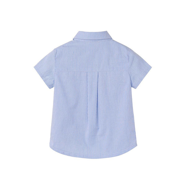 Nounelle Striped Boy Shirt Light Blue