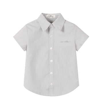 Nounelle Striped Boy Shirt Sage