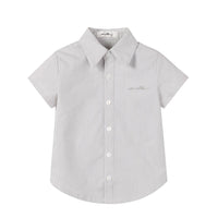 Nounelle Striped Boy Shirt Sage
