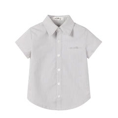Nounelle Striped Boy Shirt Sage