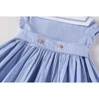 Nounelle Striped Double Breasted Dress 3/4 Sleeve