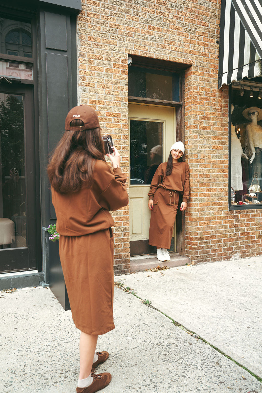 Urban Edge Midi Sweatset Sweatskirt Brown