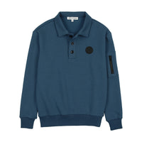 3 Buttons Ny Blue Sweatshirt