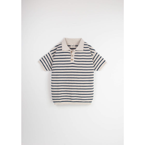 Popelin Navy Blue Striped Knitted Jersey (Mod.1.2)