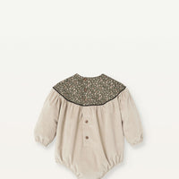 Popelin Beige Romper Suit With Yoke (Mod 1.2)
