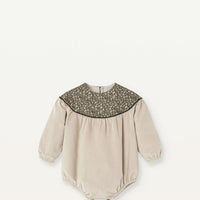 Popelin Beige Romper Suit With Yoke (Mod 1.2)