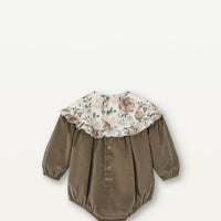 Popelin Green Romper Suit With Yoke (Mod 1.3)