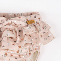 Popelin Pink Floral Print Double Frill Culotte (Mod 11.6)