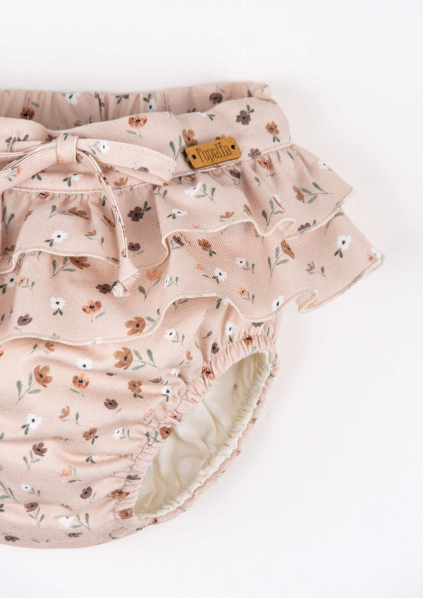 Popelin Pink Floral Print Double Frill Culotte (Mod 11.6)