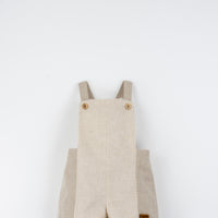 Popelin Sand waffle fabric combination dungarees (Mod.12.1)