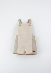 Popelin Sand waffle fabric combination dungarees (Mod.12.1)