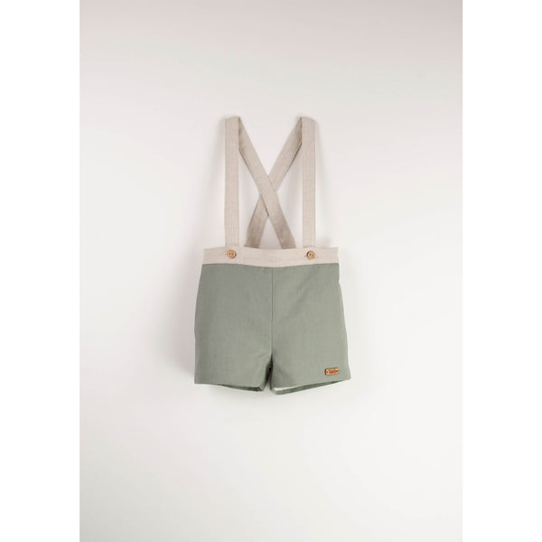 Popelin Green Dungarees With Straps (Mod.14.1)