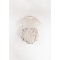 Popelin Off-White Contrasting Romper Suit (Mod.15.3)