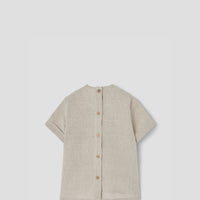 Popelin Brown striped shirt with pleat (Mod.18.2)