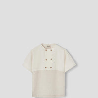 Popelin Sand waffle fabric shirt with double breasted buttons (Mod.20.1)