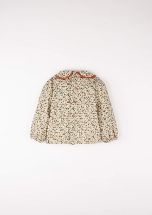 Popelin Floral Print Shirt With Baby Collar (Mod 20.4)