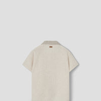 Popelin Sand waffle fabric shirt with lapel collar (Mod.21.3)