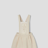 Popelin Off-white short skirt with embroidered bid (Mod.23.1)