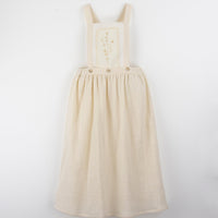 Popelin Off-white midi skirt with embroidered bid (Mod.23.5)