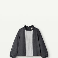 Popelin Grey Shirt With Pleats (Mod 24.2)