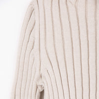 Popelin Sand Funnel Collar Ribbed Jersey (25.2)