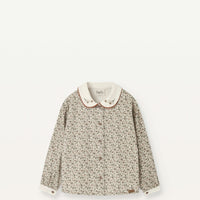 Popelin Floral Print Shirt With Baby Collar And Puffed Sleeves (Mod 26.2)