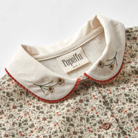 Popelin Floral Print Shirt With Baby Collar And Puffed Sleeves (Mod 26.2)