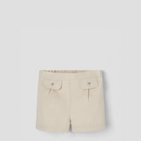 Popelin Off-white shorts with flaps (Mod.30.1)