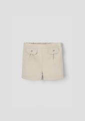 Popelin Off-white shorts with flaps (Mod.30.1)