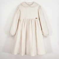 Popelin Off-White Two-Tone Dress With Baby Collar (Mod 31.1)