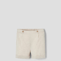 Popelin Sand waffle fabric bermuda shorts with turn-ups (Mod.31.1)