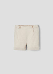 Popelin Sand waffle fabric bermuda shorts with turn-ups (Mod.31.1)