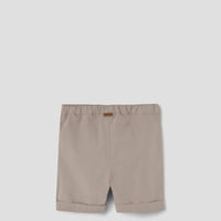 Popelin Taupe bermuda shorts with turn-ups (Mod.31.3)