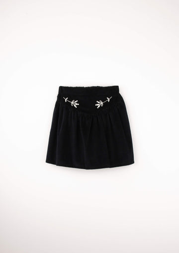 Popelin Black Short Skirt With Embroidery (31.7)