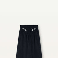 Popelin Black Embroidered Midi Skirt (31.8)