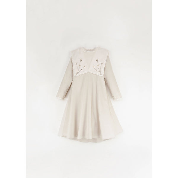 Popelin Off-White Embroidered Cape-Style Dress (MOD 32.1)