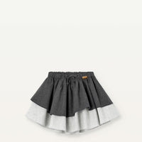 Popelin Anthracite Grey Double Layer Short Skirt (Mod 39.2)
