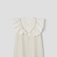 Popelin Lurex short dress with embroidered yoke (Mod.40.1)