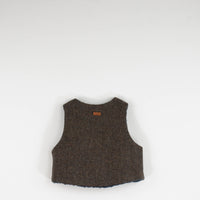 Popelin Dark Grey Woollen Mini Waistcoat (Mod 41.2)