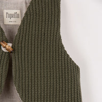 Popelin Green Woollen Mini Waistcoat (Mod 50.1)