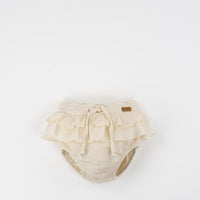 Popelin Off-white culotte with double frill (Mod.52.1)