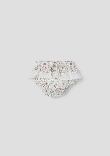 Popelin Poppy pattern culotte with double frill (Mod.52.6)