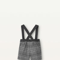 Popelin Grey Plaid Woollen Short With Crossover Straps (Mod 8.3)