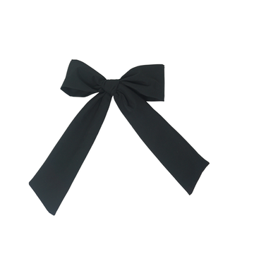 Bandeau Taffeta Winter Black Classic Large Bow Clip (Final Sale)