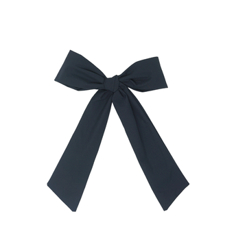 Bandeau Taffeta Winter Navy Classic Large Bow Clip (Final Sale)