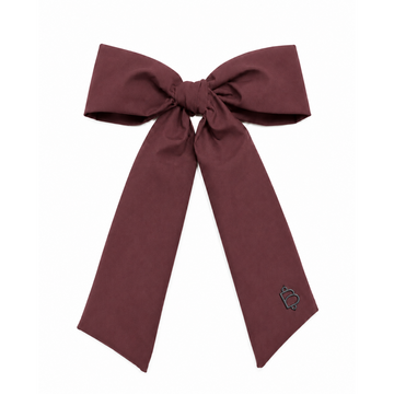 Bandeau Taffeta Winter Plum Classic Large Bow Clip (Final Sale)
